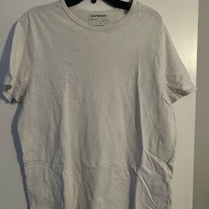 Express Men's Light Gray Short Sleeve Tee